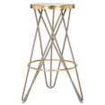 thumbnail image 7 of SAFAVIEH Lorna Mid-Century Retro Gold Leaf Iron Barstool, Beige, 7 of 7
