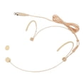 thumbnail image 2 of Mosiee Adjustable Beige Double Earhook Headset Mic Headworn Microphone 3 Pin 4 Pin Xlr For Shure Wireless Microphone With Cover, 2 of 9