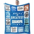 thumbnail image 1 of LHSHID Grandpa Blanket Gifts for Grandpa on Fathers Day from Grandkids World's Greatest Grandpa Soft Throw Blanket Christmas Birthday Present for Grandfather 60"x80", 1 of 6