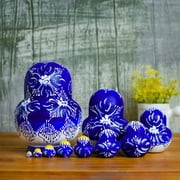 Matryoshka Russian Nesting Dolls Set of 10 Hand Painted Wood Figurines Decors Wooden Craft for Display Dolls