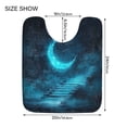 thumbnail image 2 of 2 Piece Soft Bathroom Rug Set Ethereal Moonlit Night Background Bath Mat and U-Shaped Toilet Contour Rug (16"x24"+20"x24"), 2 of 5