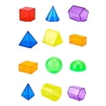 thumbnail image 2 of 12 Bloques De Patrones Transparentes Sensoriales De Color Para Juegos Hugo Sólidos Geométricos, 2 of 9