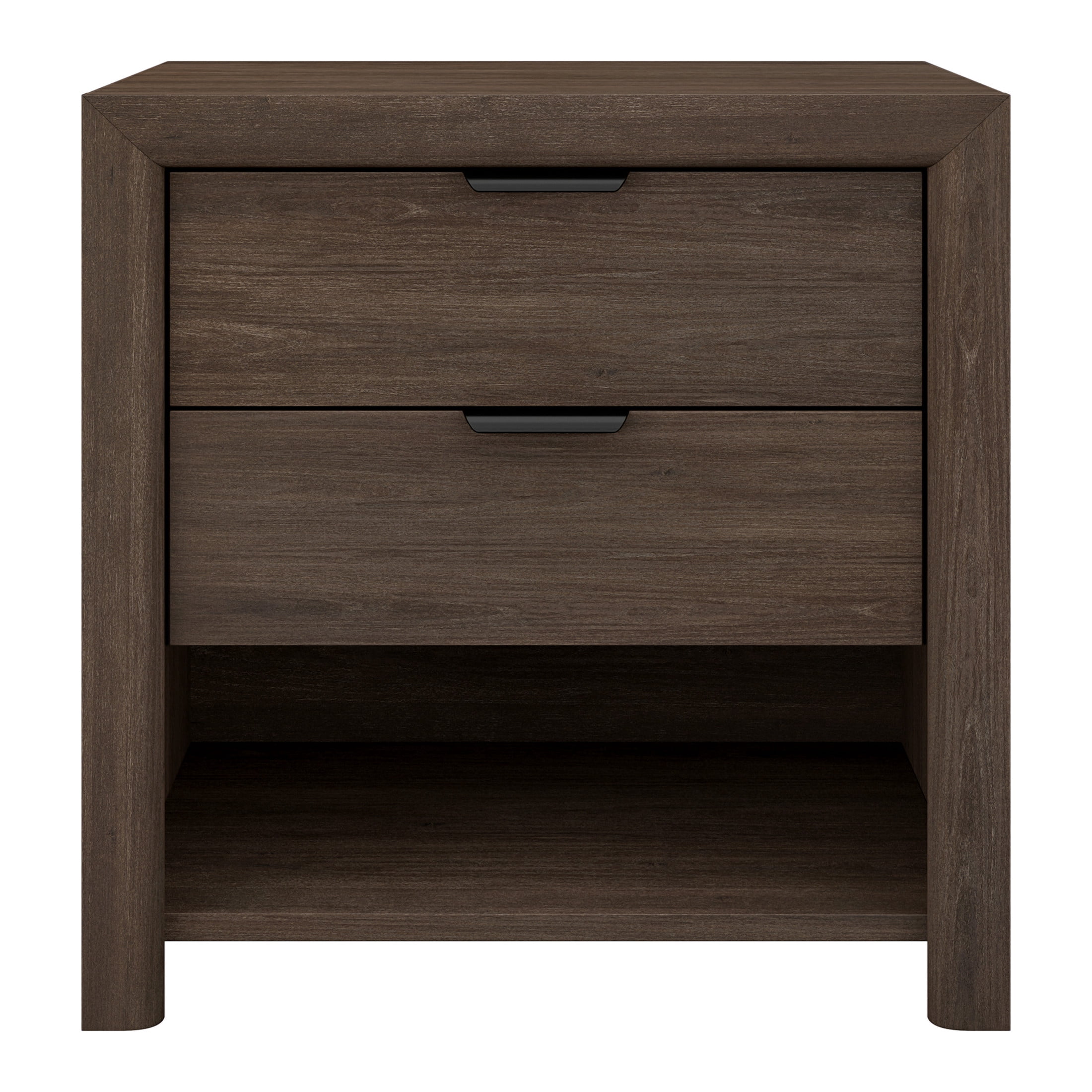 Evelyn&Zoe Modern/Contemporary 24" Wide Brown Oak Nightstand