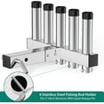 thumbnail image 4 of Fishing Rod Holder for Car 5 Link Tube for 2" Hitch Receiver Angle Adjustable Stainless Steel Fishing Pole Rack Rust Resistant Quick Release, Corrosion Resistant, 4 of 7