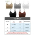 thumbnail image 2 of BadPiggies Women's Padded Bralettes V Neck Cami Bras Seamless Wirefree Bra with Elastic Straps (M, Khaki), 2 of 5