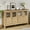 Nature, variant on Heynemo Storage Cabinet with 2 Doors, Modern Sideboard Buffet Cabinet with Adjustable Shelves and Gold Handles, Ideal for Living Room, Bedroom, Dining Room, Entryway