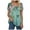 Light Green, variant on Womens Henley Tunic Tops Bohemian Floral Print Button Up T-Shirts V-Neck Casual Blouses Black, M