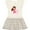 Natural with Stripes, variant on Inktastic Superhero Girl, Cute Girl, Brown Hair, Pink Cape Girls Toddler Dress