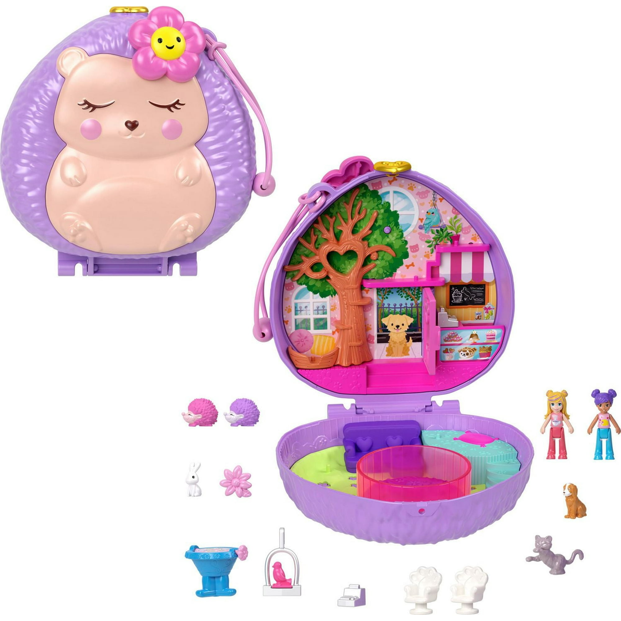 Polly Pocket Dolls and Playset, Travel Toys, Hedgehog Coffee Shop