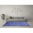 thumbnail image 3 of Ahgly Company Indoor Square Oriental Blue Industrial Area Rugs, 8' Square, 3 of 4