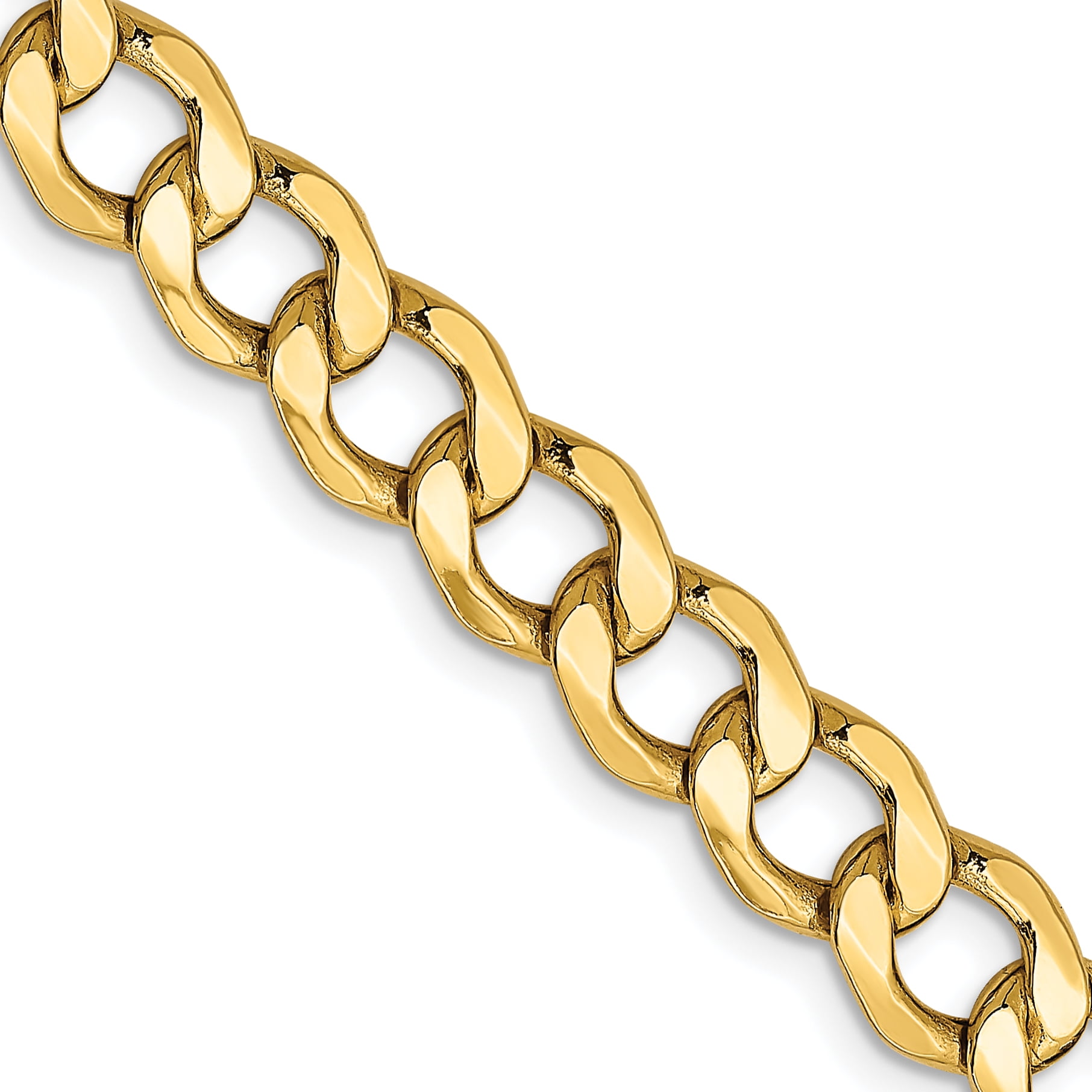 14K Yellow Gold Cube Link Necklace 6mm Thick 18 Inch -  Denmark