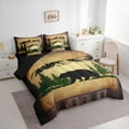 thumbnail image 4 of Homewish Wild Animal Bear 7 Pieces Bedding Comforter Set,Natural Landscape Mountain Full Bedding Set,Beige Brown Green Fitted Sheet Flat Sheet For Adults,Breathable Home Decor Reversible, 4 of 9