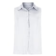 thumbnail image 3 of Inglocry Mens Button Down Summer Shirts Sleeveless Cotton Linen Beach Tank Top Basic Solid Work Dress Shirt White XL, 3 of 6