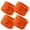 Light Orange with Orange Ribbon, variant on COUVER 4 Inch Embroidered Breast Cancer Ribbon Light Pink HFC Athletic Wristbands 2 Pairs (Unisex)
