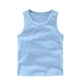 thumbnail image 4 of UngA Boys Cotton Undershirts Tank Tops Toddler Kids Soft Sleeveless Boy Shirts (Light Blue,5-6 Years), 4 of 5