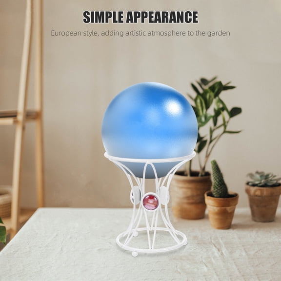GAXIRE Gazing Ball Outdoor Display Stand Iron Round 1Pack for Garden Enthusiasts