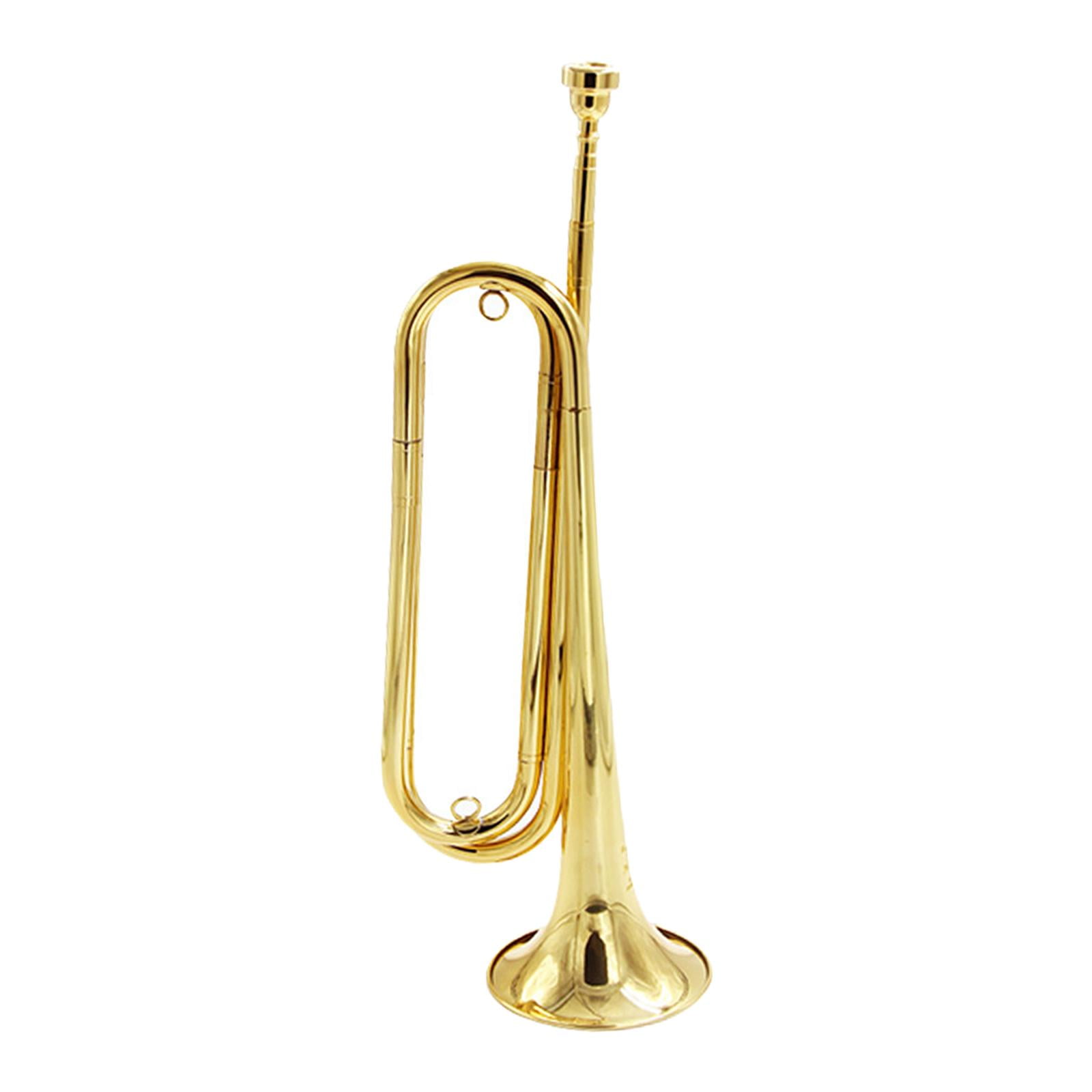 LeeQinersw Brass Blowing Bugle Trumpet 7C Mouthpiece Vintage Musical Instrument Scout Bugle