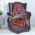thumbnail image 4 of Here Comes the Sun Soft Flannel Fleece Throw Blanket, Vintage Design of Calligraphy in a Spring Theme Flowers Butterflies, Cozy Plush for Indoor and Outdoor Use, 70" x 90", Multicolor, by Ambesonne, 4 of 5