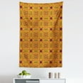 thumbnail image 1 of Rhombus Print Tapestry, Aztec Inspired Layout with Zigzags and Hip Details Bohemian Print, Fabric Wall Hanging Decor for Bedroom Living Room Dorm, 5 Sizes, Orange and Multicolor, by Ambesonne, 1 of 1