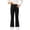 Black, variant on Leggings for Girls Big Kids High Waist Fall Solid Color Stretch Slim Flared Base Layer Sports Casual Daily Wear Outdoor School Long Trousers