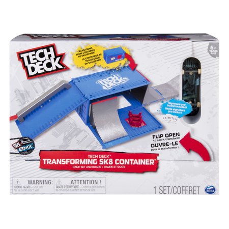 Tech Deck - Transforming SK8 Container with Ramp Set and (Race Ramps Best Price)