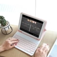 thumbnail image 2 of Estuche para teclado Irfora Funda de teclado BT desmontable con ranura elástica para lápiz compatible con iPad Pro 10.5 / Air3 10.5 2019 / iPad 10.2 2020 Rosa Irfora Estuche para teclado, 2 of 5