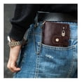 thumbnail image 3 of Cartera Rfid Regalo Bloqueo Con Cadena Antirrobo Para Hombre Marrón oscuro, 3 of 3