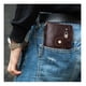 thumbnail image 3 of Cartera Rfid Regalo Bloqueo Con Cadena Antirrobo Para Hombre Marrón oscuro, 3 of 3