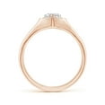 thumbnail image 2 of ANGARA Natural Heart-Shaped Diamond Halo Signet Ring in 14K Rose Gold for Women (Size-5mm| Color-I-J| Clarity-I1-I2) | April Birthstone, Anniversary, Jewelry Gift for Women | Natural Diamond Ring, 2 of 8