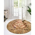 thumbnail image 3 of Unique Loom Saturn Collection Area Rug - Evo (3' 3" Round Burgundy Beige/Cream), 3 of 11