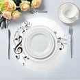 thumbnail image 5 of IAUYY Set of 6 Round Placemats for Dining Tables Heat-Resistant and Wear-Resistant DIY Printing Design Table Placemats，Applicable for Christmas Floating Musical Notation Elements, 5 of 7