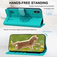 thumbnail image 2 of Allytechgroup for iPhone XS Max Case with Credit Card Slot, RFID Blocking PU Leather Flip Wallet Case for Women Girls Shockproof Protective Case Cover for iPhone XS Max, Green, 2 of 6