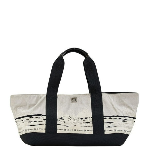 Pre-Owned Chanel Sport Line High Summer Coco Mark Tote Bag, Handbag, Gray/Black... (Good)