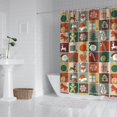 thumbnail image 2 of Multicolor Christmas Pattern Shower Curtain 84"x72" ,Bathroom Decorative Shower Curtains Set with 12 Hooks,Modern Waterproof Washable Shower Curtain, 2 of 6