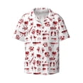 thumbnail image 3 of Cauagu Halloween Men's Short Sleeve Button Down Hawaiian Shirt for Men Bowling Shirts Casual Summer Beach Shirt,3X-Large, 3 of 6