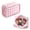 Pink, variant on Green Gingham Ruffle Makeup Bag, Large Capacity Waterproof Cosmetic Bag Wide Opening Travel Toiletry Organizer for Women Girls, 11.8"x9.45"x5.12"