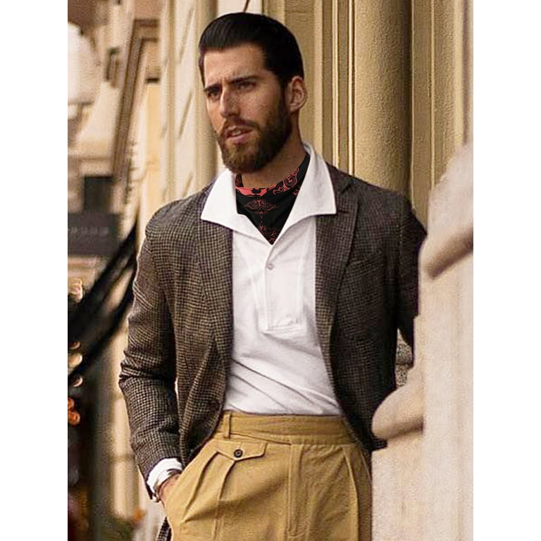 WOWSTYLE 3-Pack Retro Bandana Scarf Bandanas for Men Pocket