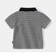 thumbnail image 2 of Gibobby Blusas Para Niñoses Camiseta de manga corta con estampado de letras a rayas para niños y niñas de verano(Negro, 12-18 Meses), 2 of 5