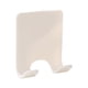 thumbnail image 2 of Estante de almacenamiento para baño sin perforaciones | Perchero de plástico blanco con doble gancho para sombreros, bolsos y toallas | Organizador compacto y duradero de 6 x 4,5 cm para puerta, 2 of 5