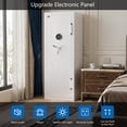 thumbnail image 5 of Tigerking 13.12 Cu. ft. Large Steel Fireproof Safe, Home Luxury Safe Box with Digital Password Lock for Home Office Vault, White, 5 of 9