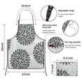 thumbnail image 3 of Gray Floral Pattern Apron-Garden Aprons for Women with Pockets-Cotton Linen Waterproof Kitchen Cooking Gardening Aprons Adjustable for Kitchen,Cooking,BBQ and Salon 33x27 Inch, 3 of 7