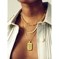 thumbnail image 4 of Bestyle Gold Plated Dog Tag Necklace Military Tag Cross Christian Religious Jewelry Bible Verse Inspirational Gift for Husband Father Son, 4 of 9