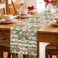 thumbnail image 5 of Watermelon Table Runner 70 Inches, Watercolor Fruits Green Palm Leaves Striped Bed Runner Dresser Scarves Tabletop for Indoor Outdoor Parties/Ceremony/Banquet, 13" x 70", 5 of 9