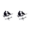 thumbnail image 1 of relayinert Weather Vane Farm Bracket Weathervane Farmhouse Durable Scene Classic and Timeless Style Man with Dog 2Set, 1 of 1