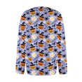 thumbnail image 4 of Halloween Cardigan for Women Cute Halloween Pumpkin Womens Cardigan Sweaters Button Knit Cropped Long Sleeve Fall Holiday Plus Size Tunic Sweater Purple Pink 4XL, 4 of 6