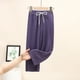 thumbnail image 2 of Odeerbi 2-14 Años Niños Niñas Verano Seda Hielo Pantalones Pierna Ancha Primavera Casual Suave Transpirable Dormir Pantalones, 2 of 6