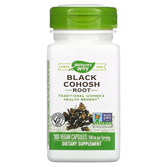 Nature's Way | Black Cohosh Root, Apoyo en la Salud de la Mujer, 100 Cápsulas