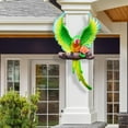 thumbnail image 3 of Realistic Parrot Statue Sculpture Polyresin Parrot Ornament Wall Art Hanging Parrot Wall Decor for Outside Home Kitchen Patio, 3 of 8