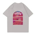 thumbnail image 3 of T-shirts pour Femmes Trapstar T-Shirt Imprimé pour Femmes Décontracté Graphique Junior Filles Manches Courtes tee-Shirt Original avec Col Rond(Gris, m), 3 of 3