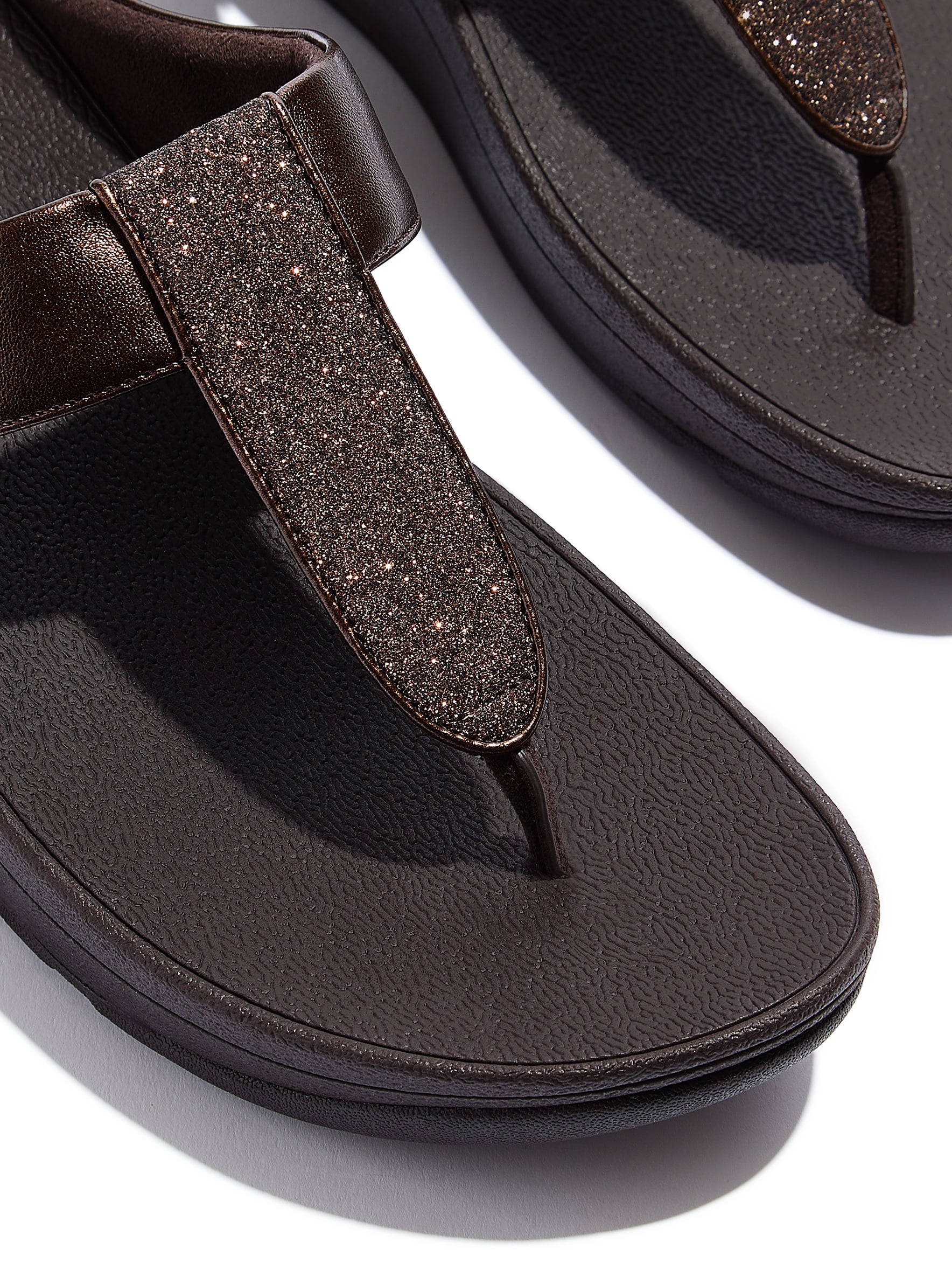 Fitflop Women's Fino Glitterdust Metallic Toe-Post Sandals